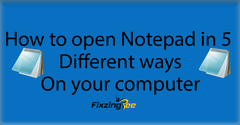 How to open notepad in windows