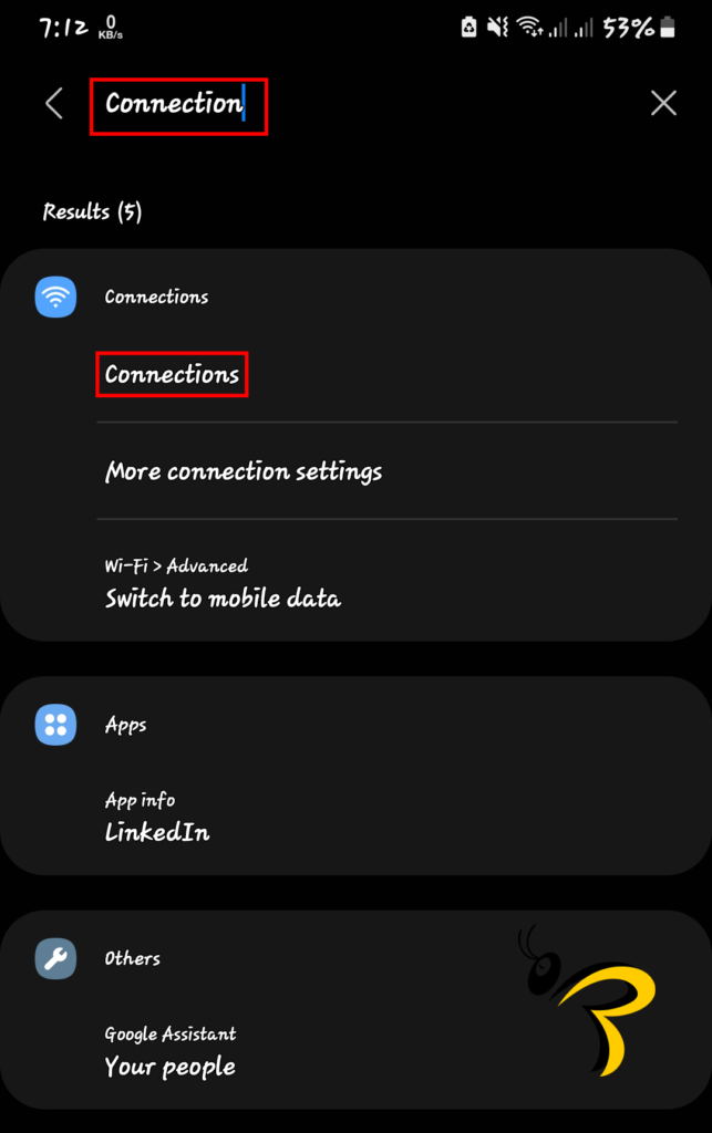 solve android internet connection: