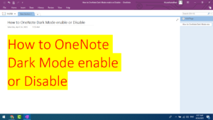 onenote darkmode