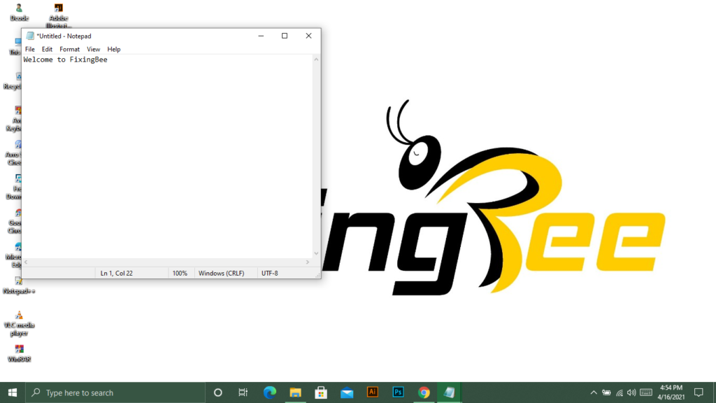 Open notepad manually on your PC-Step 2