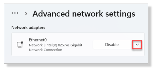 network adapter name