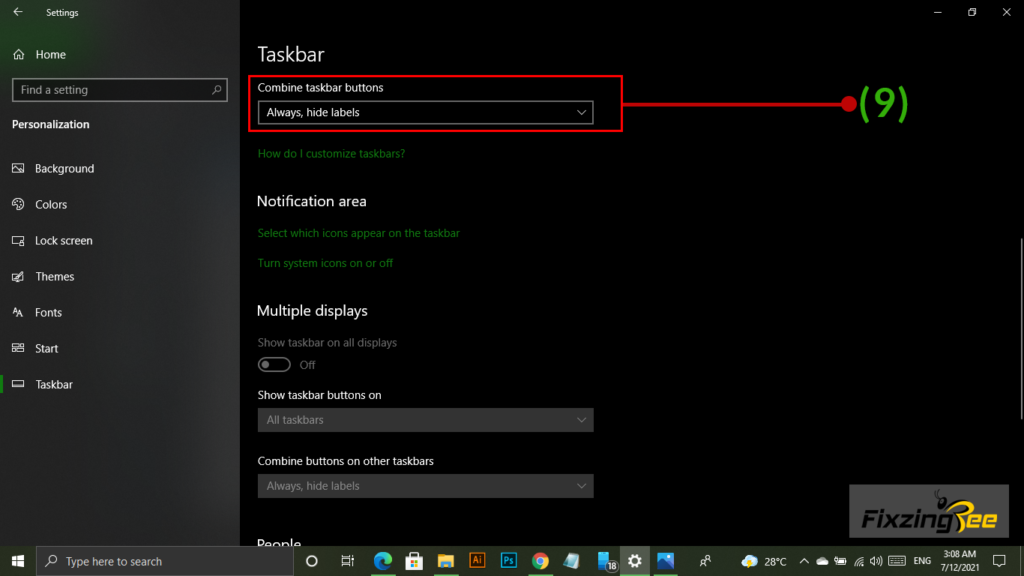 Personalize your windows taskbar manager in windows 10(Image) (2)