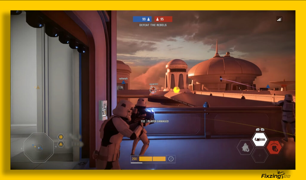  Blast mode on Star Wars game