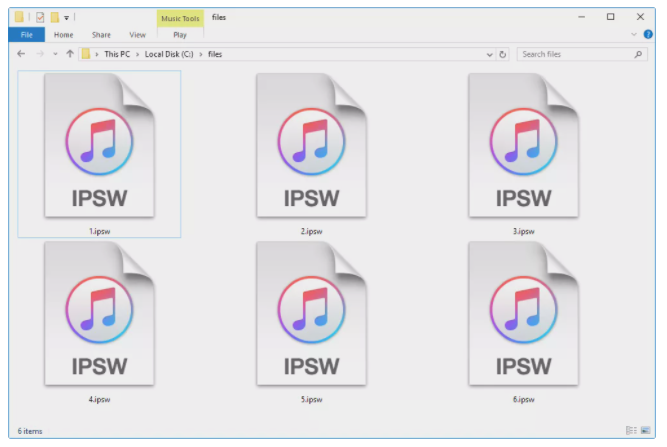 IPSW file Windows PC