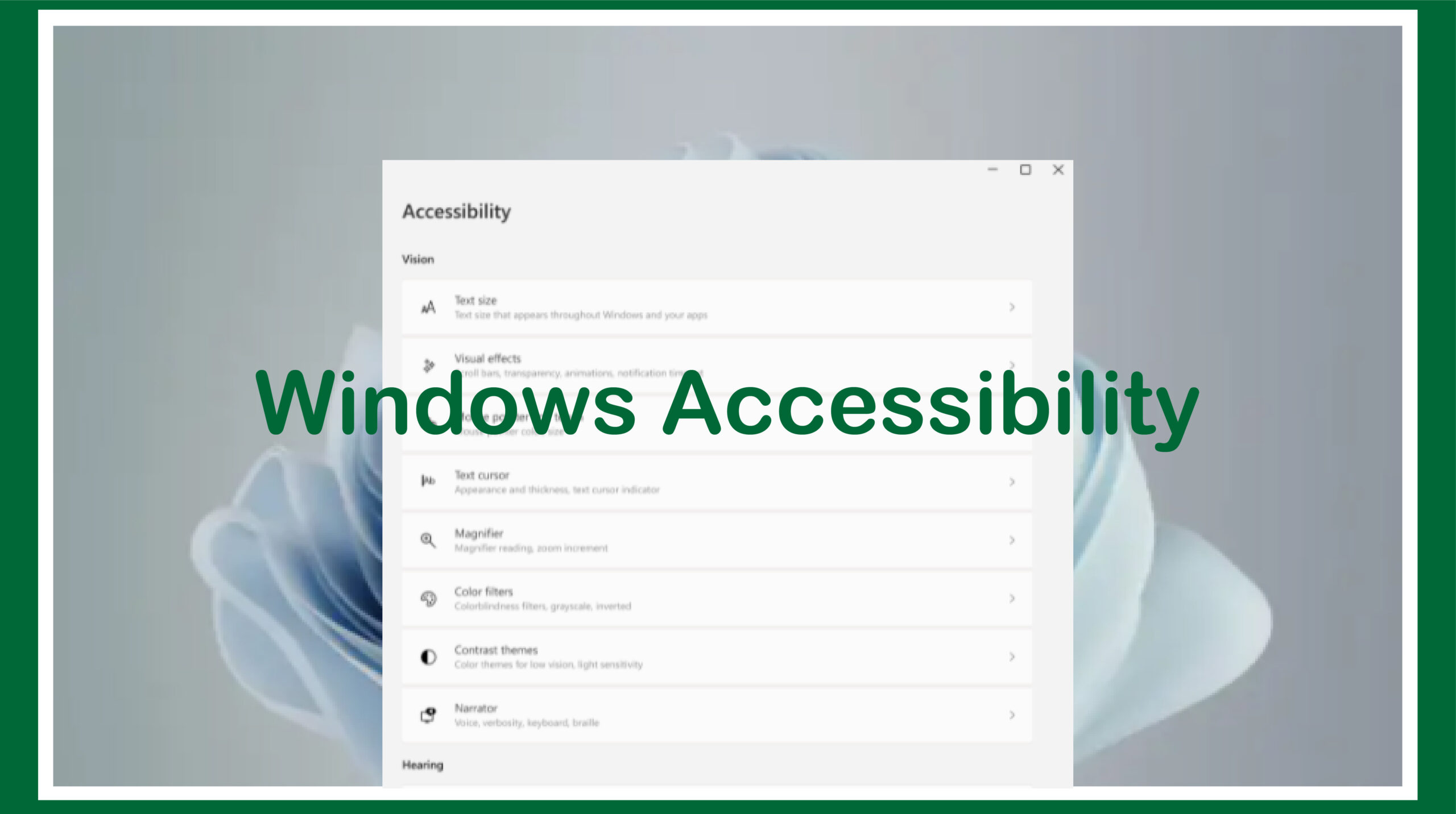Windows Accessibility