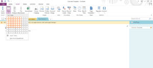 How to create a Calendar template in OneNote