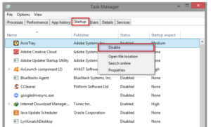 disable Adobe AcroTray.exe