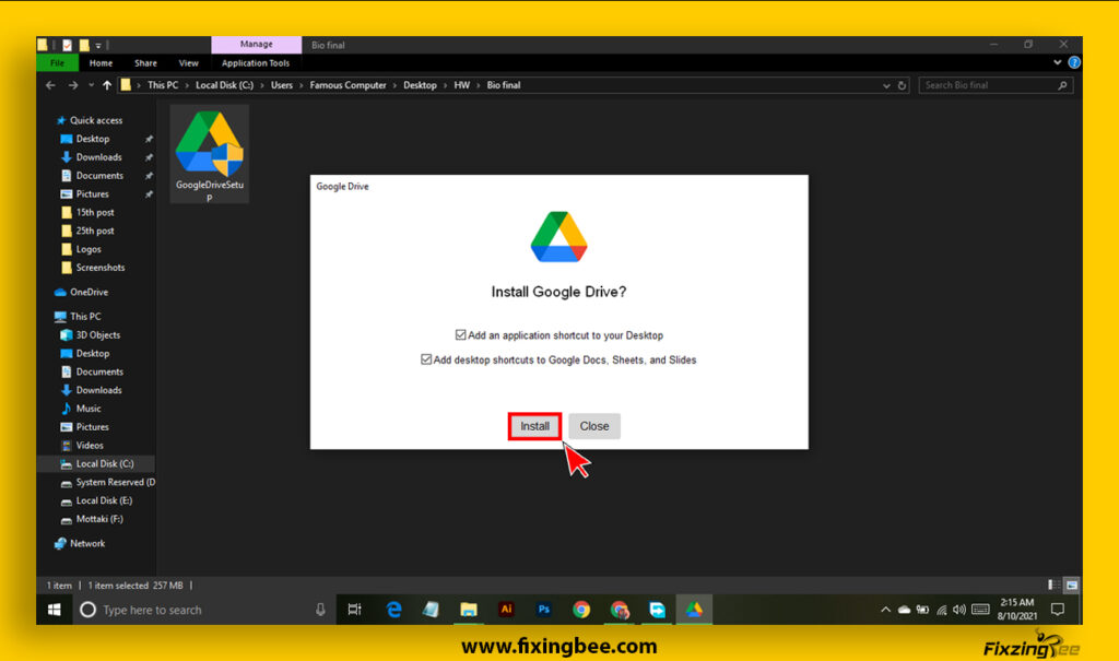 How to download Google Drive Backup and Synchronize on your PC Step-3