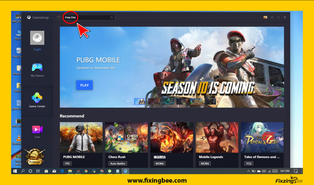 How to download the Garena Free Fire game on your computer Step