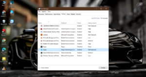 Disable Startup Programs for memory leak