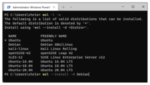 install Windows Subsystem