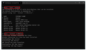 Install WSL with specific distro on Windows 11