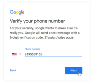 Verify your phone number
