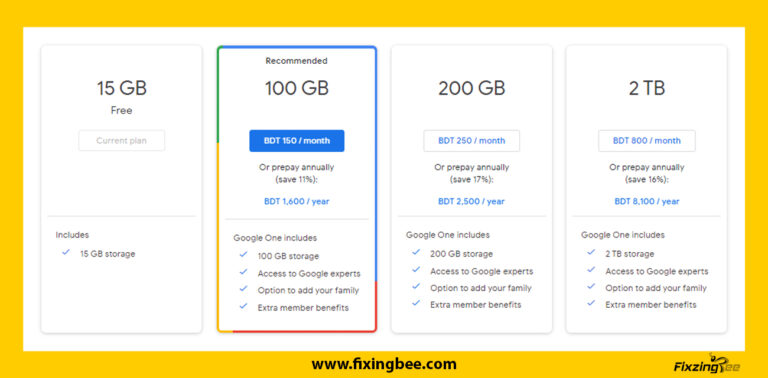 Which one is the best price for Google Drive