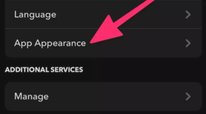 dark mode on Snapchat