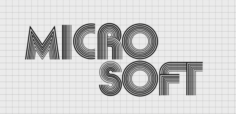 The original Microsoft logo: 1975 -1980