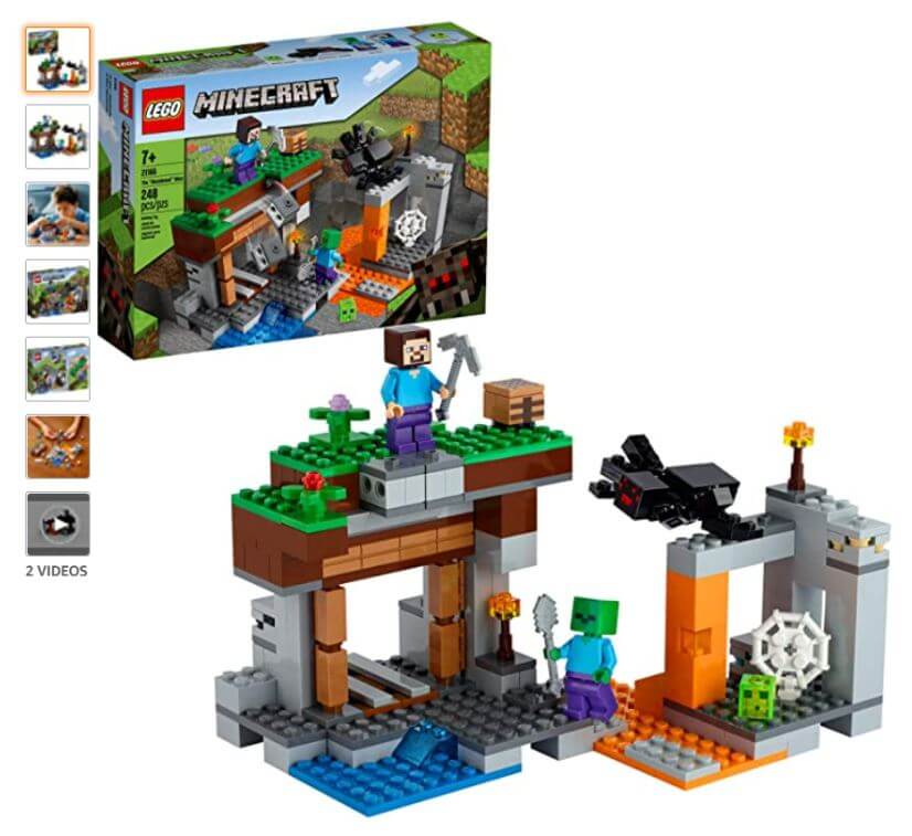 LEGO Minecraft Toys The Abandoned Mine Zombie Cave Battle Playset