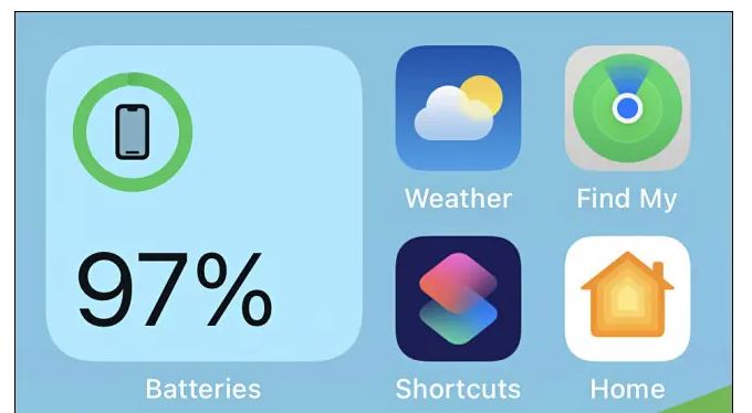 Add a Widget to See Battery Percentage on iphone 12