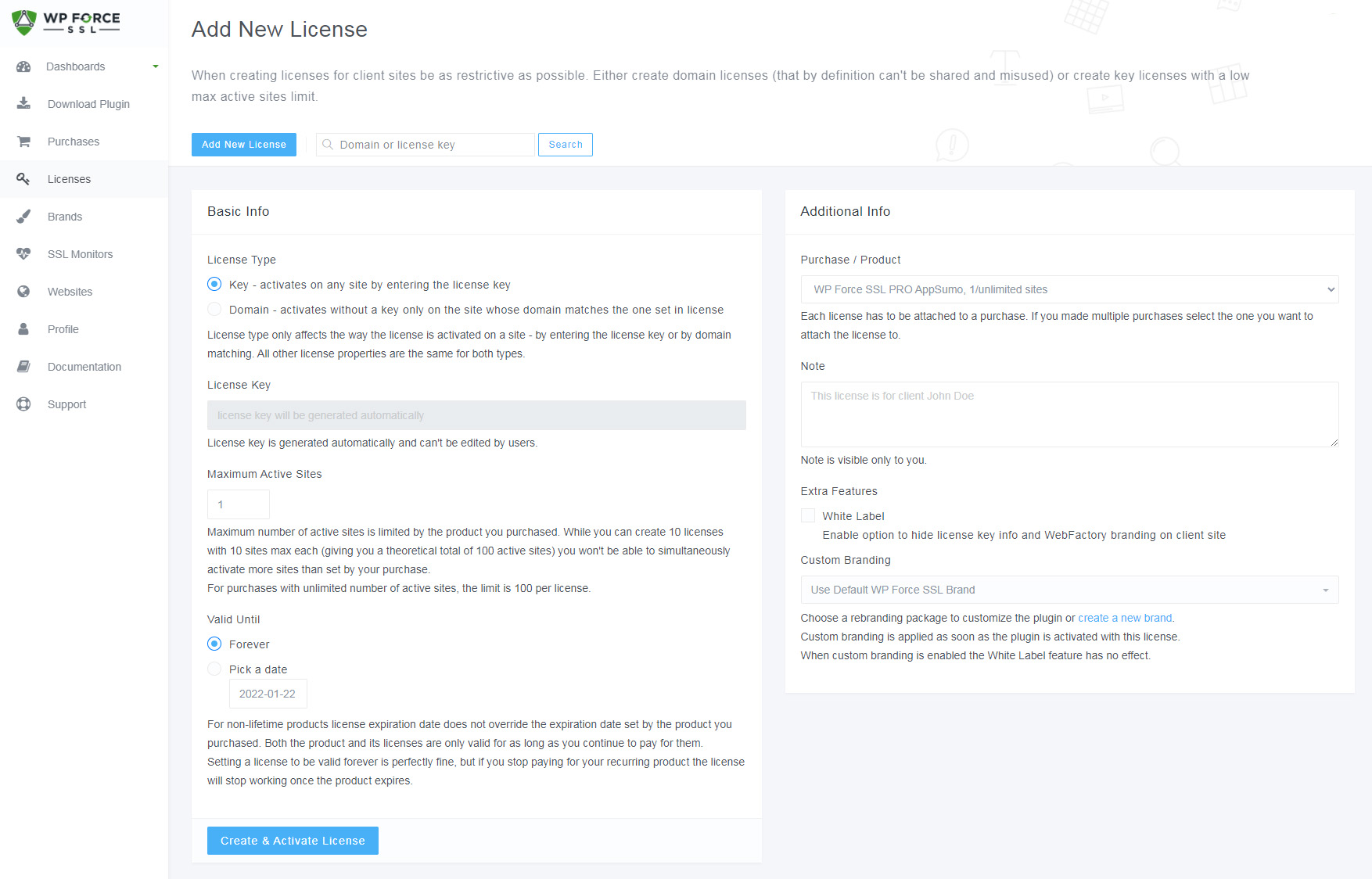 WP Force SSL Dashboard