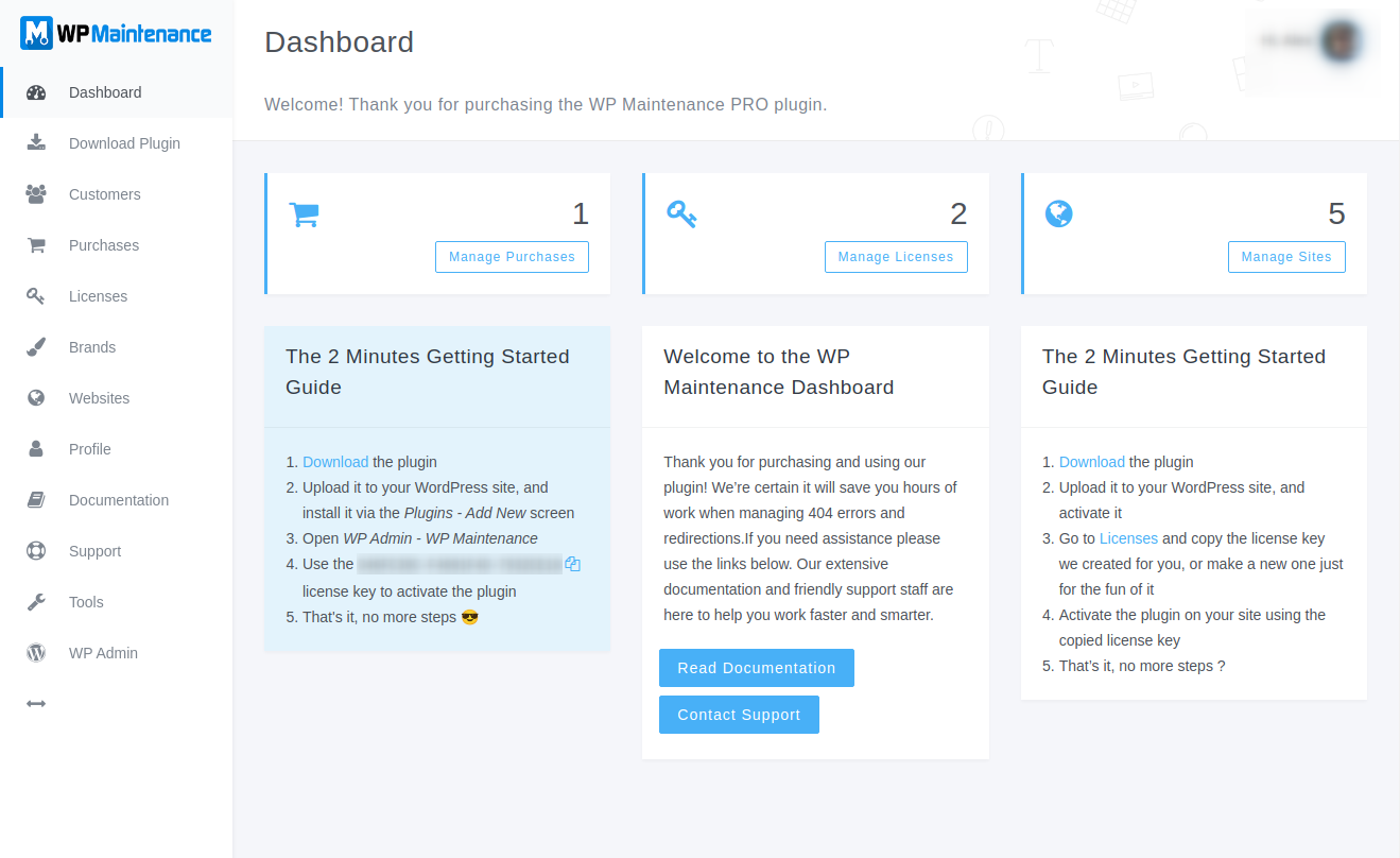 WP Maintenance Dashboard