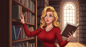 Sydney Sweeney favorite books library scene